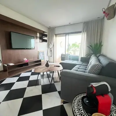 Super 3-bedroom living room with view of Prestigia Golf Pools