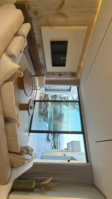 a view from the inside of a room with a window at MIKESTAY - Villa Luma in Marrakech