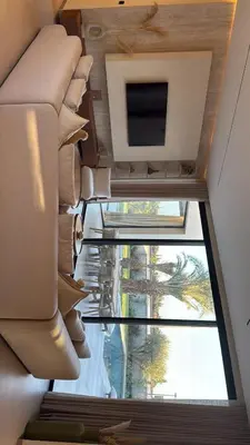 a view from the top of a room with a window at MIKESTAY - Villa Luma in Marrakech