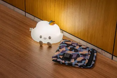 a stuffed animal on the floor next to a bag at Le Grand Jazzy in Marrakech
