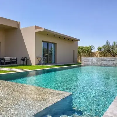 Villa Delina heated pool not overlooked