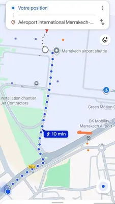 a map of the intersection of a highway at Appartement Serein 10 min jamaa el fnaaa in Marrakech