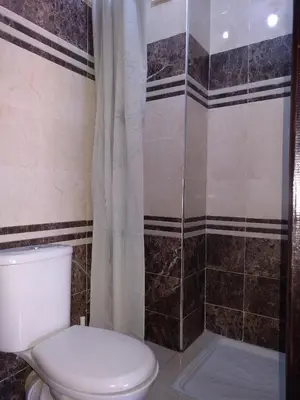 a bathroom with a toilet and a shower at Appartement Marrakech in Marrakech