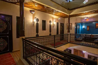 a view of a staircase in a building at Riad Christina in Marrakech