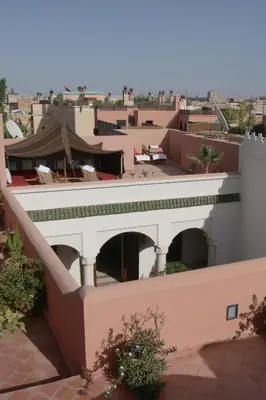 a view from the roof of a building at Riad Cannelle in Marrakech