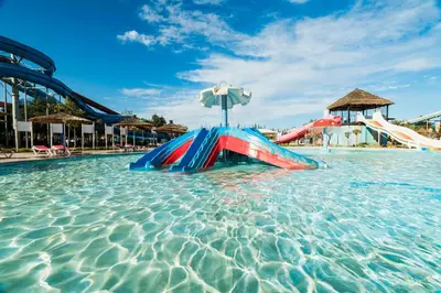 a water slide in the water at a water park at Pickalbatros Aqua Fun Club All Inclusive in Marrakech