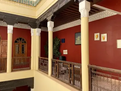 a view of the balcony of a house at Dar Taliwint in Marrakech