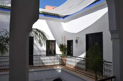 a view of the balcony of a house at Riad Sin in Marrakech