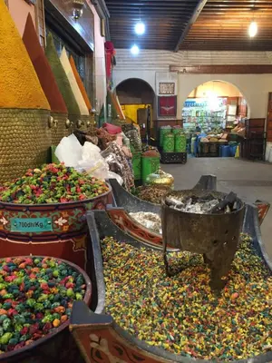 a store filled with lots of different types of candy at Riad Le Marrakech Berrima in Marrakech
