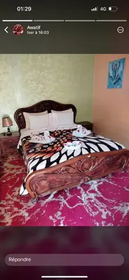 a picture of a bedroom with a bed at Hostel Marrakech Rouge in Marrakech