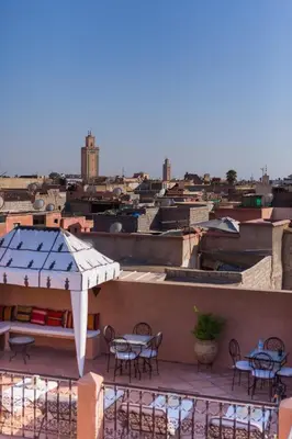 a view of a city from the roof of a building at RIAD AZRUR in Marrakech
