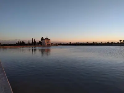 a house in the middle of a large lake at Opéra Appartement, Hivernage Marrakech. in Marrakech