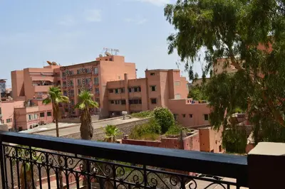 a view of a city from a balcony at EL PACHA House in Marrakech