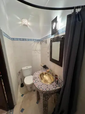 a bathroom with a sink and a toilet at Riad Malfa in Marrakech