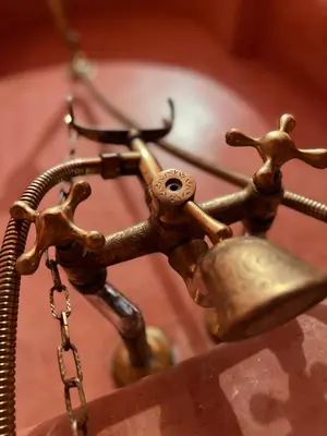 a metal object with a lock on a chain at Riad Malfa in Marrakech