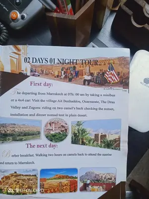 a flyer for the next day of natchez with a picture of a house at Riad Carole - Perfect for Families & Groups in Marrakech