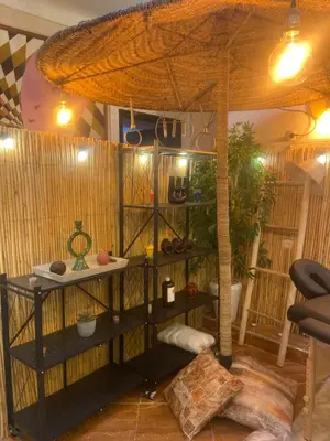 a room with a shelf in a room with a ceiling at Riad Paradise privatisé au cœur des souks in Marrakech