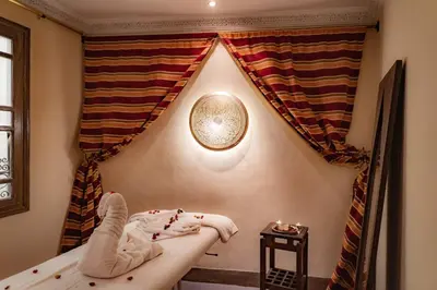 a room with a tent with a bed in it at Equity Point Marrakech in Marrakech